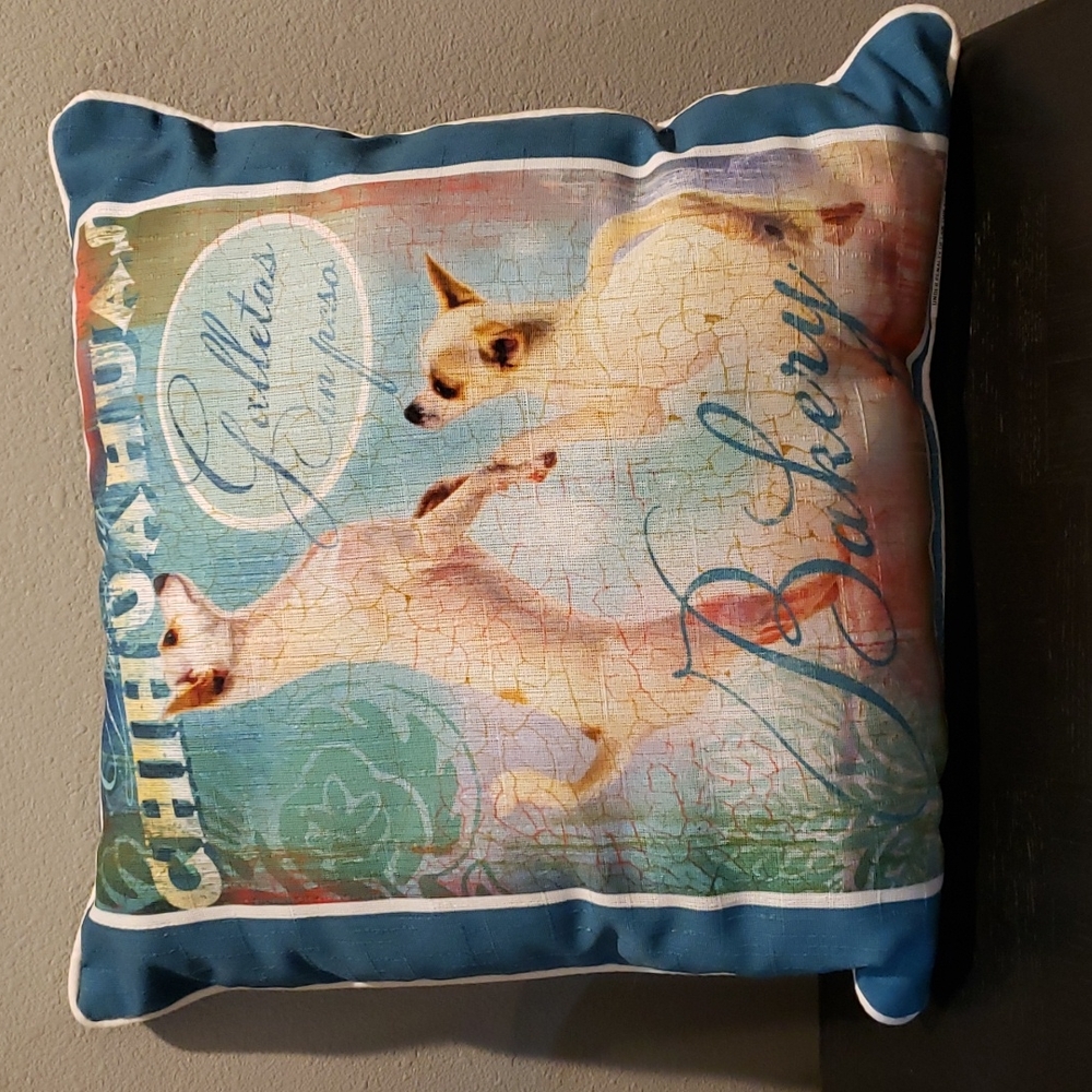 Dog Crossing Chihuahua Knife Edgr Pillow